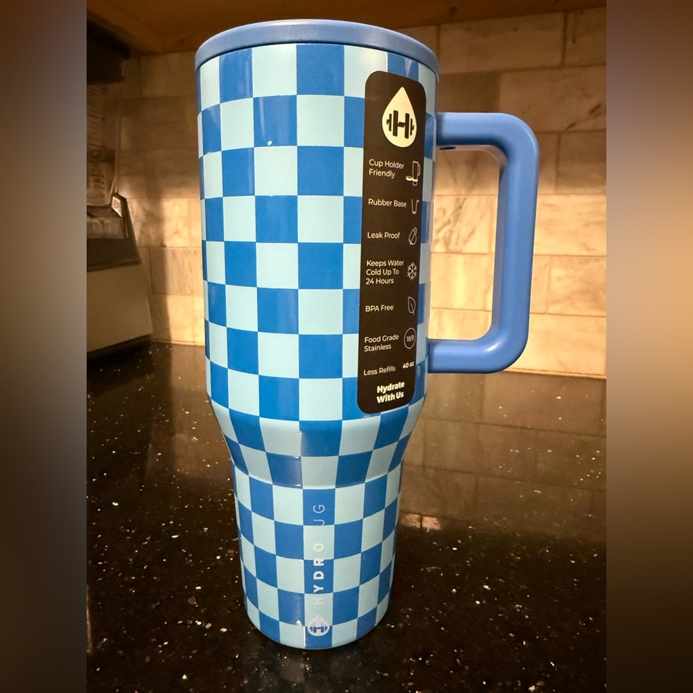 HydroJug 40oz traveler - Cobalt Checkers